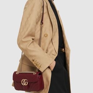 Gucci Rosso Ancora matelassé chevron leather